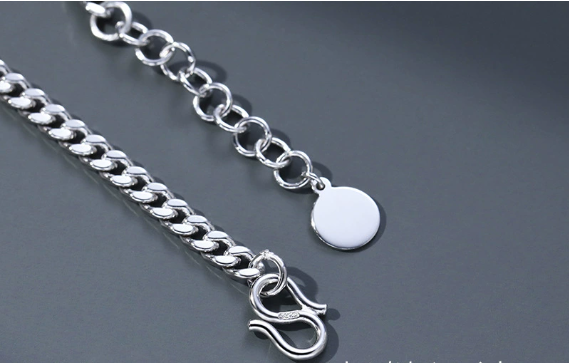 Vintage Thai Silver Bracelet for Men's Fashion